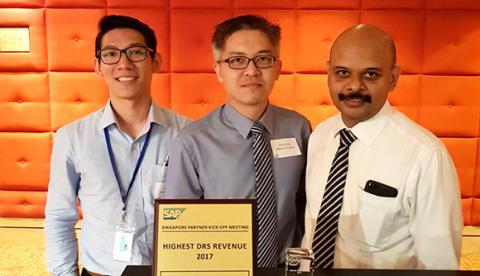 ABeam Singapore received a SAP Highest DRS Revenue 2017 Award