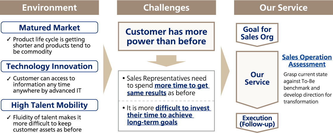 Challenges of the Sales Department and Our Service