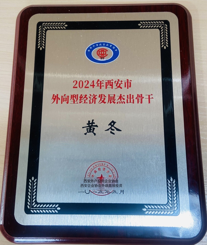 2024年西安市外向型经济发展杰出骨干