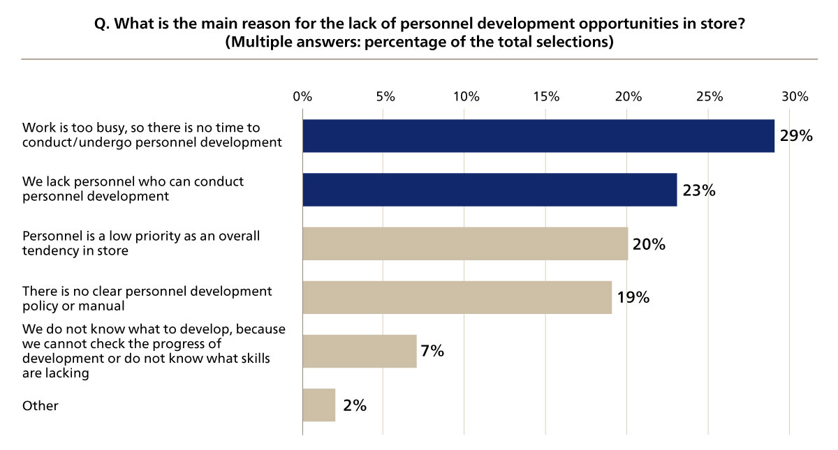 Figure 1. Causes Behind the Shortage of Personnel Development Opportunities in Stores
