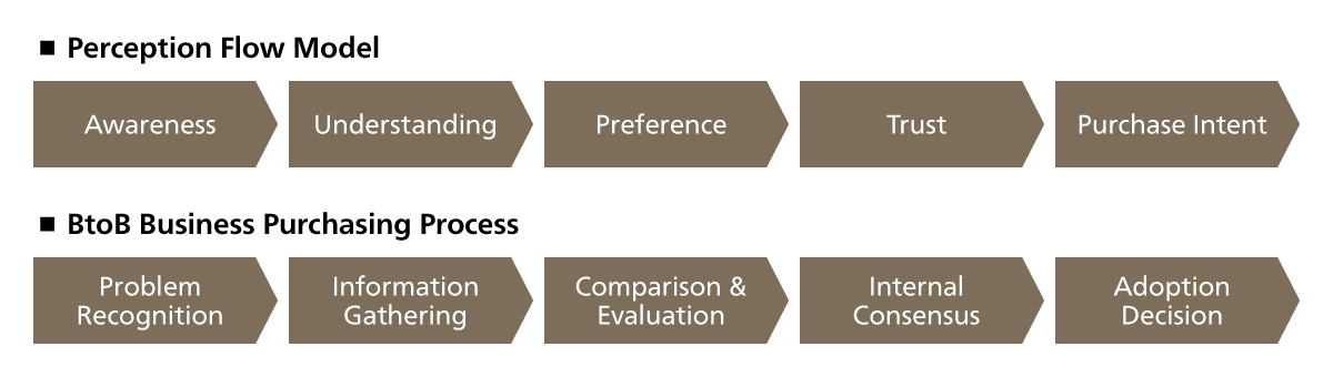 Differences Between the Perception Flow Model and the Purchasing Process in BtoB Business