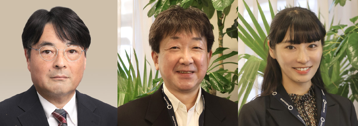 写真：左からアビームコンサルティング 遊佐 昭紀、Circularise Japan株式会社 上野 浩太郎氏、 久米 彩花氏（モデレーター）