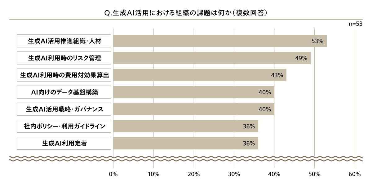 図5 生成AI活用における組織の課題
