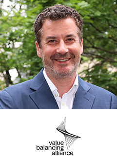 CEO Value Balancing Alliance e. V. and logo of  Value Balancing Alliance