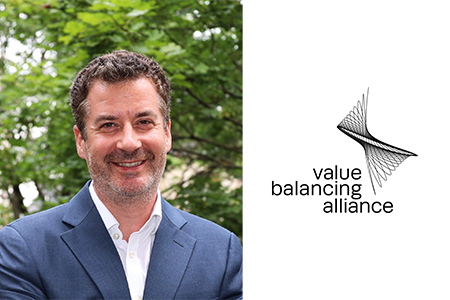 CEO Value Balancing Alliance e. V. and logo of  Value Balancing Alliance