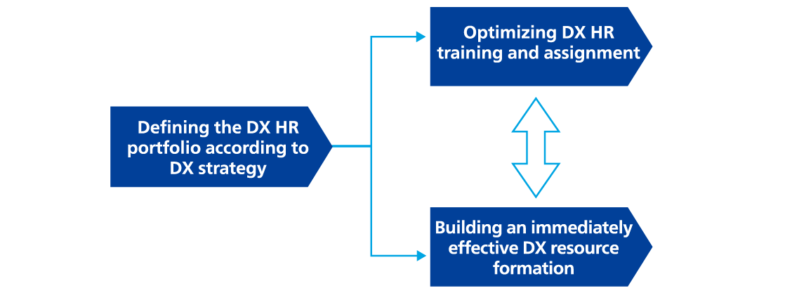 Figure 1: The three elements of DX HR portfolio management
