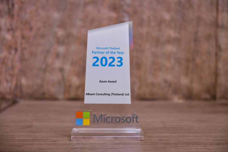 Azure Award - the Partner of the Year Award from Microsoft Thailand